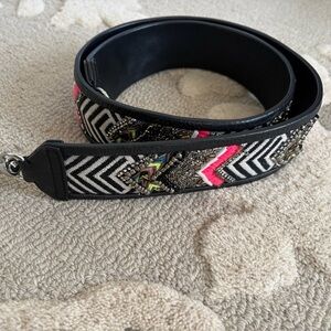 Rebecca Minkoff Leather Beaded Guitar Bag Strap